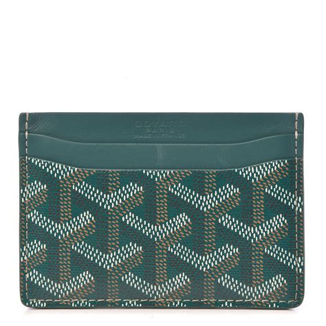 goyard chevron saint sulpice|GOYARD Goyardine Saint Sulpice Card Holder Green .